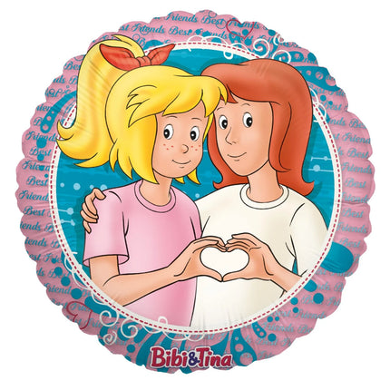 Bibi och Tina – rund heliumballong, 45 cm