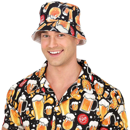 Bier Hoed Zwart Oranje van Fiestas Guirca koop je bij Partywinkel