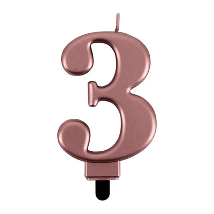 3-års-ljus i roséguld
