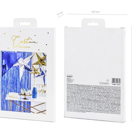 Blauw Deurgordijn 2,5m van Partydeco koop je bij Partywinkel