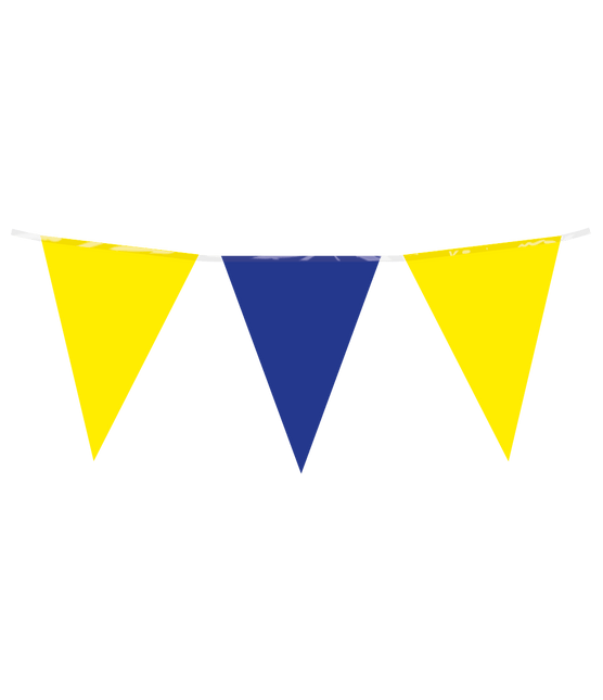Blauw Gele Slinger 10m van Paper Dreams koop je bij Partywinkel