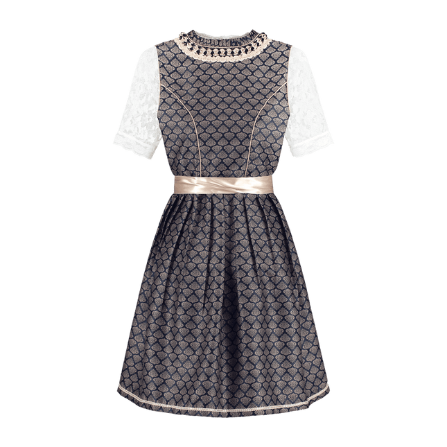 Blauw Wit Creme Dirndl Jurk Oktoberfest Dames 2 Delig van Haus Huberts koop je bij Partywinkel