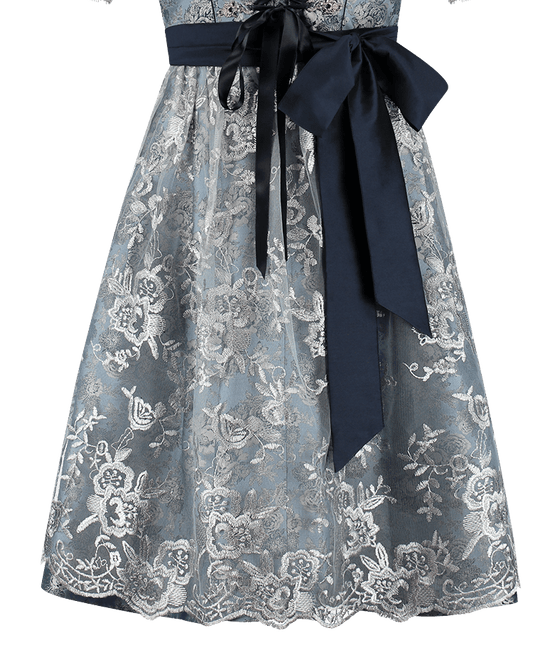Blauw Zilveren Dirndl Jurk Oktoberfest Dames 2 Delig van Haus Huberts koop je bij Partywinkel