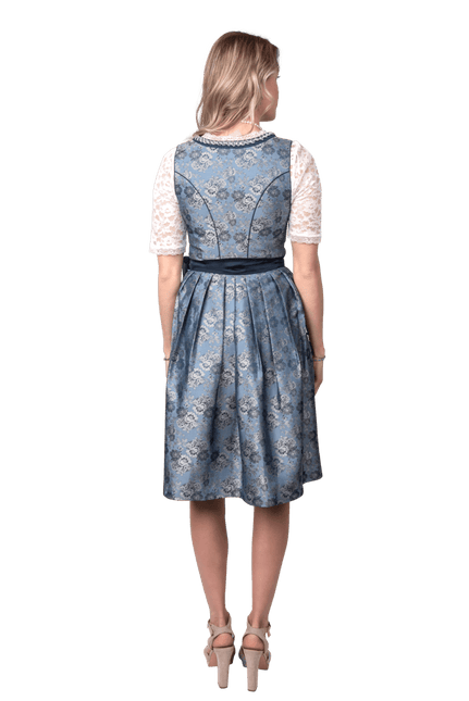 Blauw Zilveren Dirndl Jurk Oktoberfest Dames 2 Delig van Haus Huberts koop je bij Partywinkel