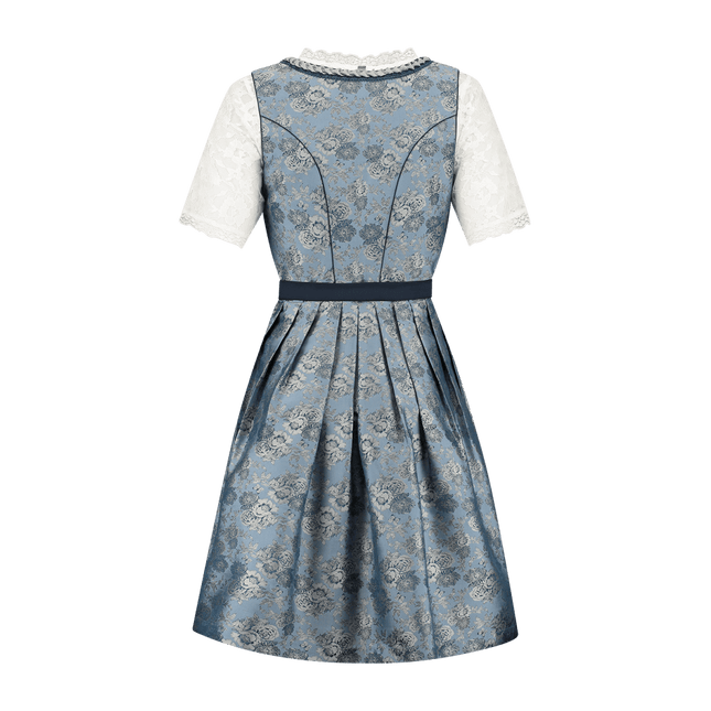 Blauw Zilveren Dirndl Jurk Oktoberfest Dames 2 Delig van Haus Huberts koop je bij Partywinkel