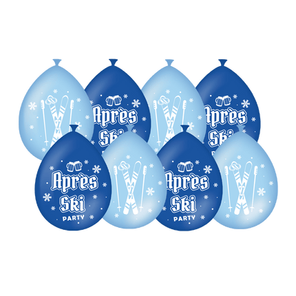 Blauwe Ballonnen Apres Ski 30cm 8st van Paper Dreams koop je bij Partywinkel