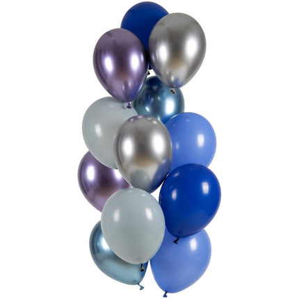 Blauwe Ballonnen Set 33cm 12st van Folat koop je bij Partywinkel
