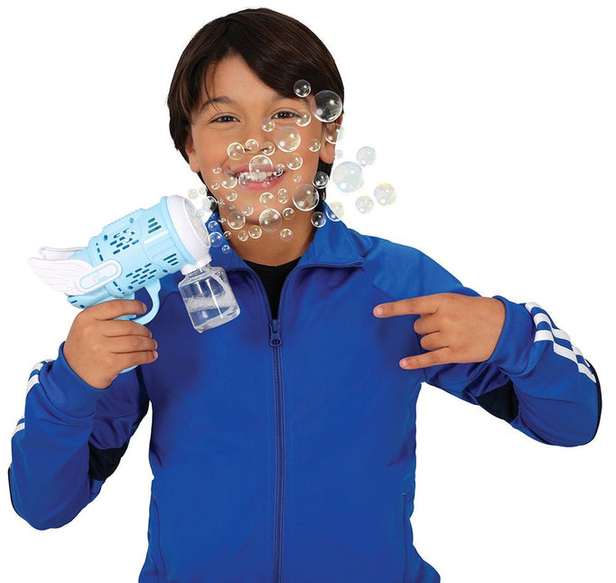 Blauwe Bellenblaas Machine 19cm van Fiestas Guirca koop je bij Partywinkel