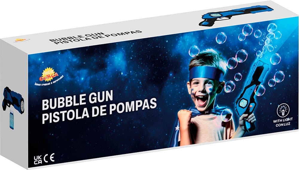 Blauwe Bellenblaas Pistool 33cm van Fiestas Guirca koop je bij Partywinkel