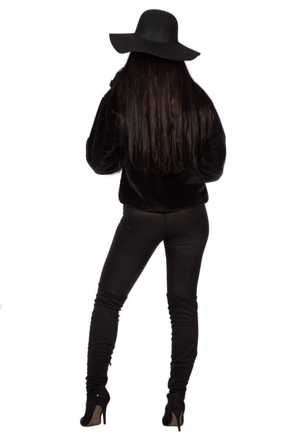 Blauwe Bontjas Zwart Dames van Wilbers & Wilbers koop je bij Partywinkel