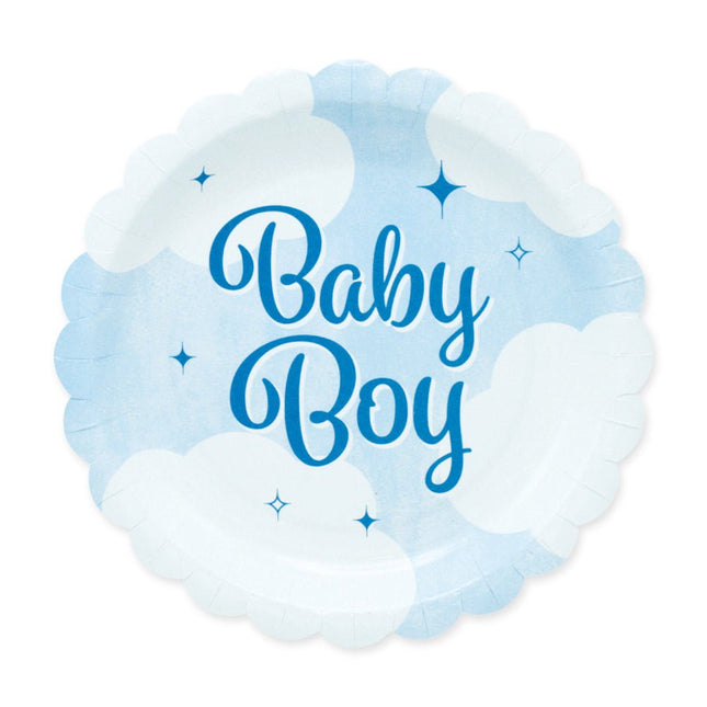Blauwe Borden Baby Boy 19cm van WeFiesta koop je bij Partywinkel