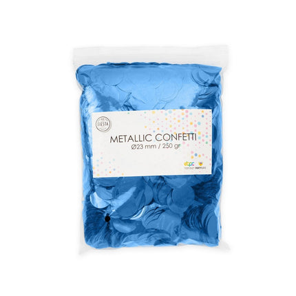 Blauwe Confetti Metallic 250gr van WeFiesta koop je bij Partywinkel