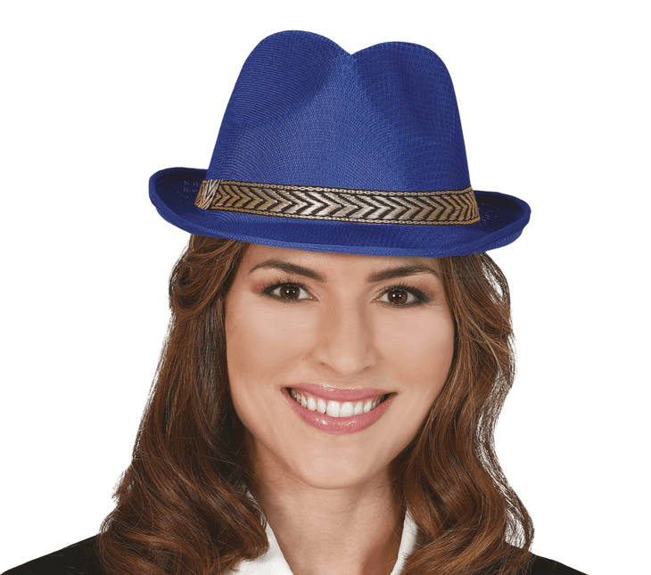 Blauwe Gangster Hoed van Fiestas Guirca koop je bij Partywinkel