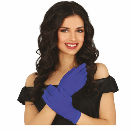 Blauwe Handschoenen 20cm van Fiestas Guirca koop je bij Partywinkel