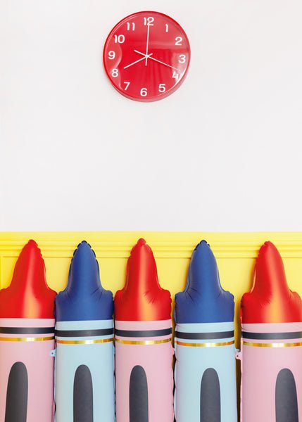 Blauwe Helium Ballon Potlood Leeg 1,04m van Partydeco koop je bij Partywinkel