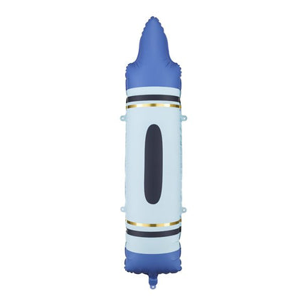 Blauwe Helium Ballon Potlood Leeg 1,04m van Partydeco koop je bij Partywinkel