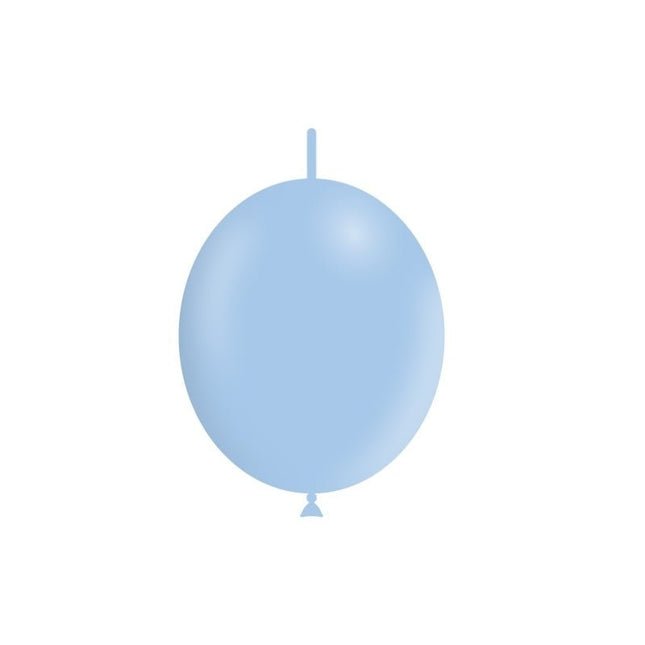 Blauwe Knoopballonnen Pastel 30cm 50st van Balloonia koop je bij Partywinkel