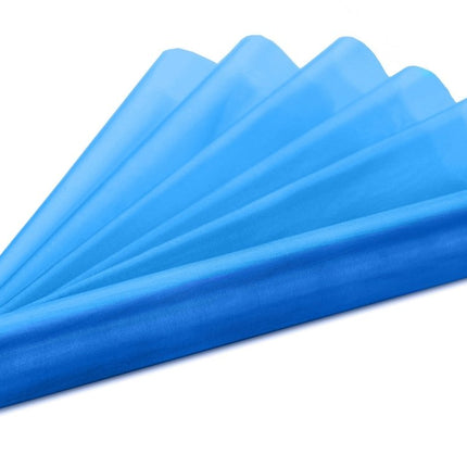 Blauwe Organza Stof 16cm 9m van Partydeco koop je bij Partywinkel