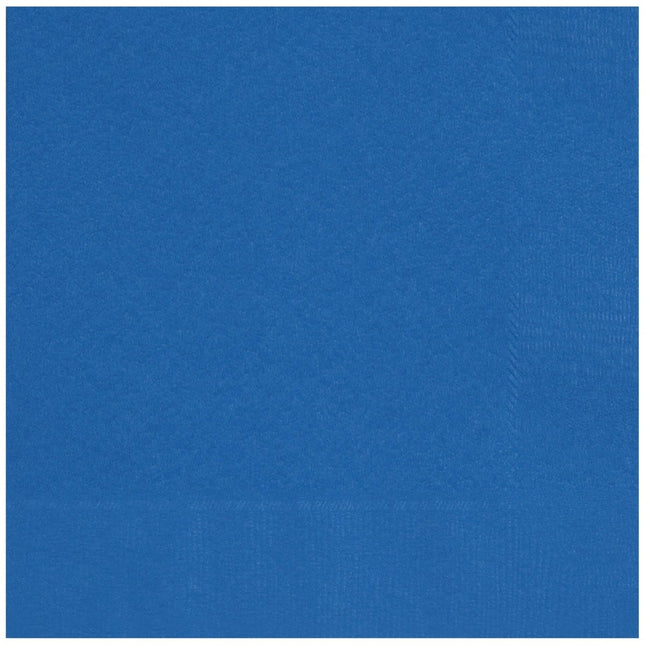 Blauwe Servetten 2 Laags 33cm 20st van Unique koop je bij Partywinkel