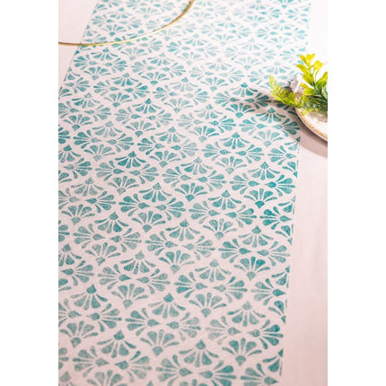 Blauwe Tafelloper Barok 5m van CHAKS koop je bij Partywinkel