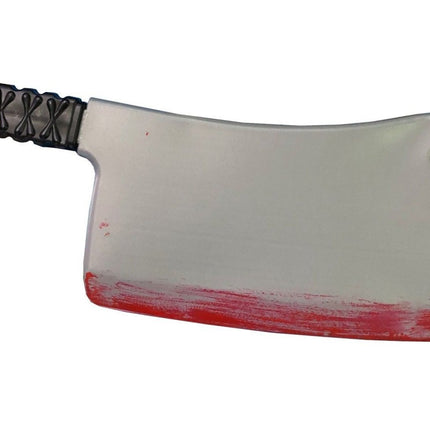 Bloederige Slagersmes Zilver 40cm van Partychimp koop je bij Partywinkel