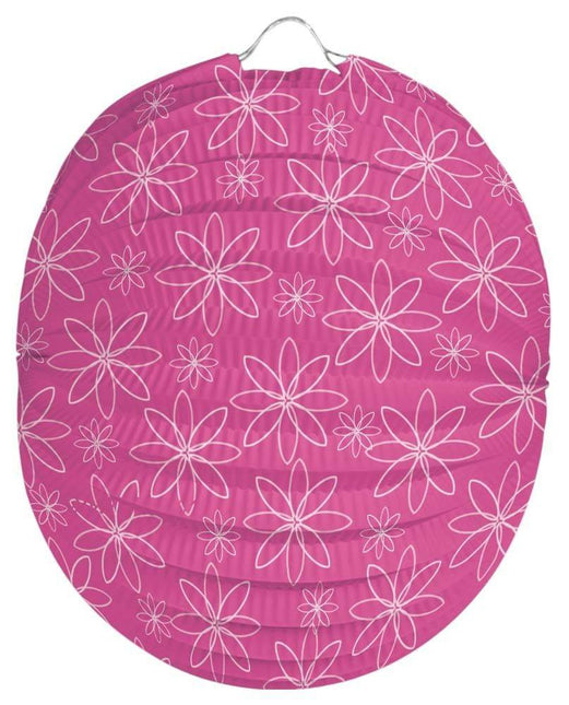 Bloemen Lampion Roze 22cm van Folat koop je bij Partywinkel