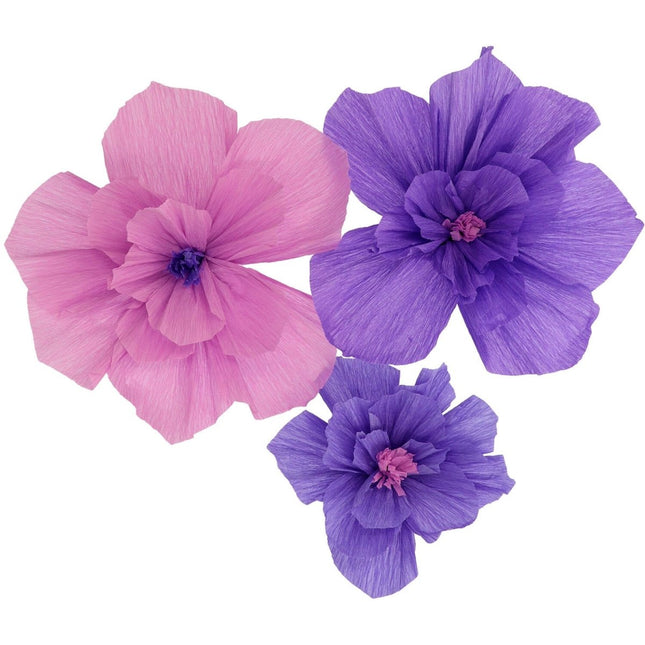 Bloemen Tafeldecoratie Paars 30cm 3st van Folat koop je bij Partywinkel