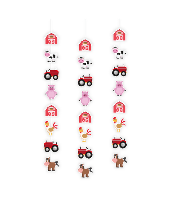 Boerderij Hangdecoratie 1,2m 3st van Paper Dreams koop je bij Partywinkel