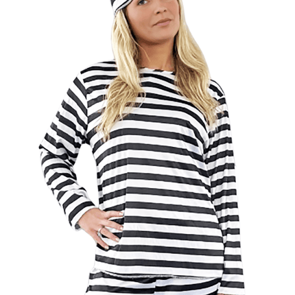 Boevenpak Zwart Wit 3 delig van Partychimp koop je bij Partywinkel