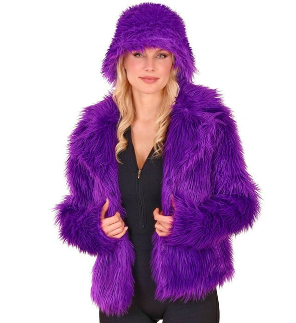 Bontjas Pluche Dames van Widmann koop je bij Partywinkel