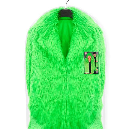 Bontjas Pluche Neon Groen van Widmann koop je bij Partywinkel