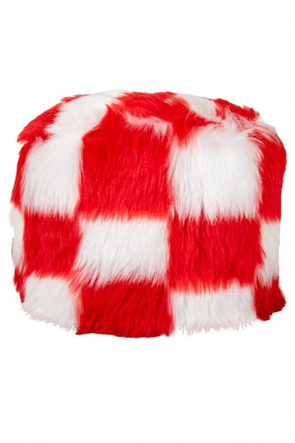 Bontmuts Rood Wit Geblokt van PartyXplosion koop je bij Partywinkel