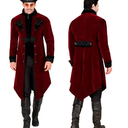 BORDEAUX FLUWELEN GOTHIC JAS HEREN van Widmann koop je bij Partywinkel