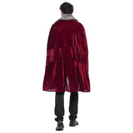 Bordeaux Rode Cape Met Bondkraag van Boland koop je bij Partywinkel