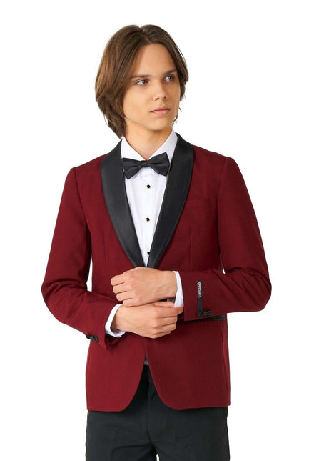 Bordeaux Rode Smoking Jongen Tiener OppoSuits van OppoSuits koop je bij Partywinkel