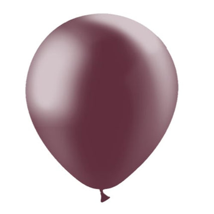 Bordeaux Rood Ballonnen Metallic 30cm 50st van Balloonia koop je bij Partywinkel