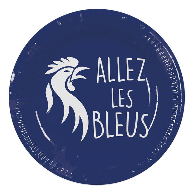 Borden Allez Les Bleus 23cm 8st van Boland koop je bij Partywinkel