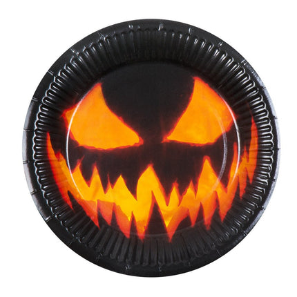 Borden Creepy Pumpkin Papier 23cm 10st van Boland koop je bij Partywinkel