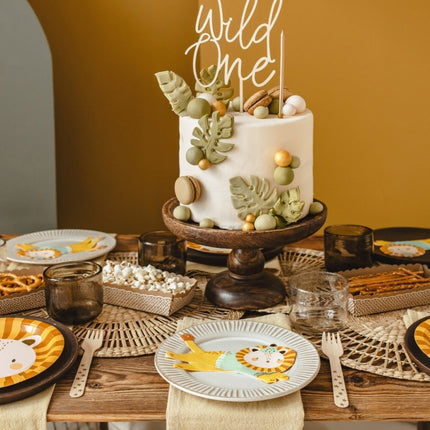 Borden Leeuw 18cm 6st van Partydeco koop je bij Partywinkel