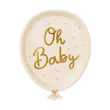 Borden Oh Baby 22cm 6st van Partydeco koop je bij Partywinkel