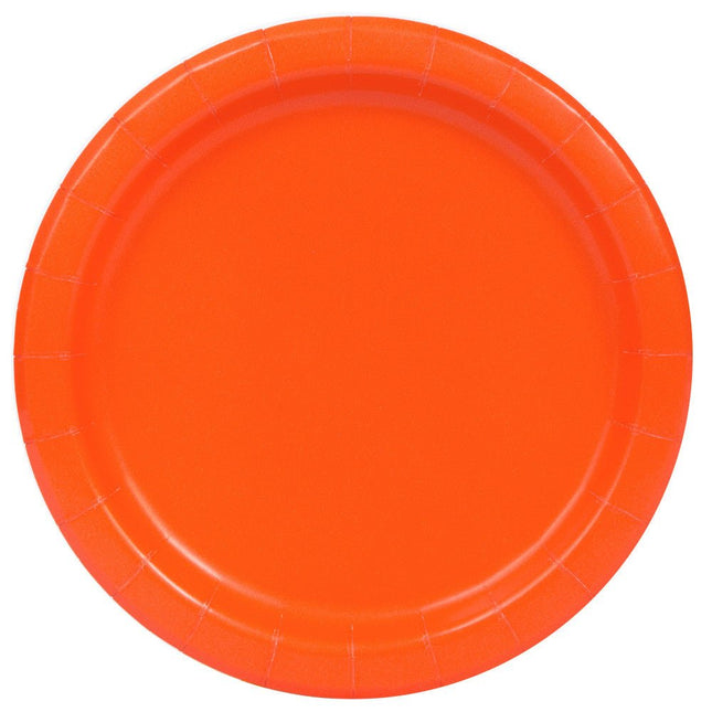 Borden Oranje 22cm 8st van Unique koop je bij Partywinkel