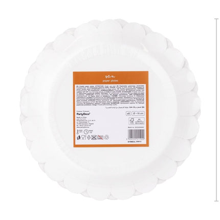 Borden Zon 18cm 6st van Partydeco koop je bij Partywinkel