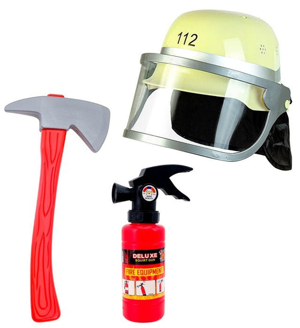 Brandweer Set Groen Helm van Widmann koop je bij Partywinkel