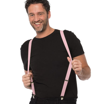 Bretels Pink - Breedte 2,5 cm van Partychimp koop je bij Partywinkel