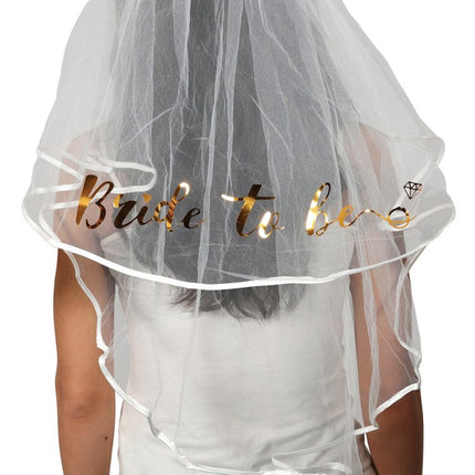 Bride To Be Sluier 70cm van Fiestas Guirca koop je bij Partywinkel