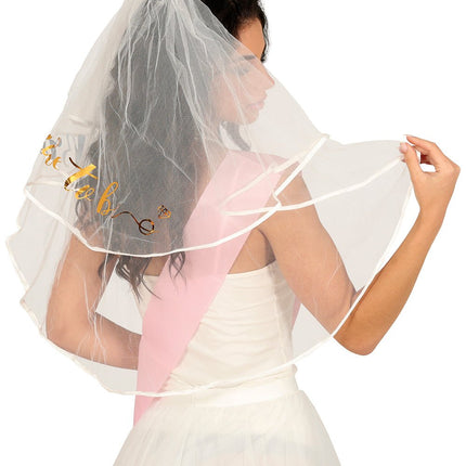 Bride To Be Sluier 70cm van Fiestas Guirca koop je bij Partywinkel
