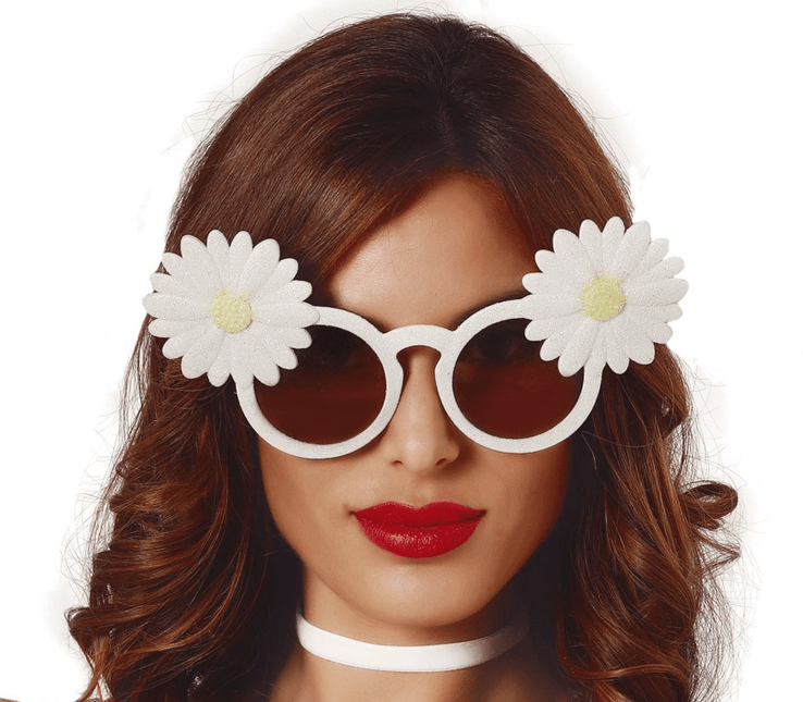 Bril Madeliefjes Wit van Fiestas Guirca koop je bij Partywinkel