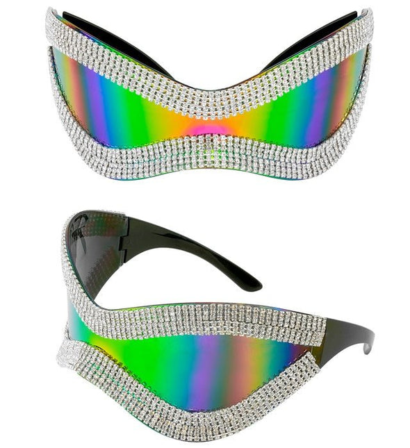Bril Oversized Met Strass En Paars Glas van Widmann koop je bij Partywinkel