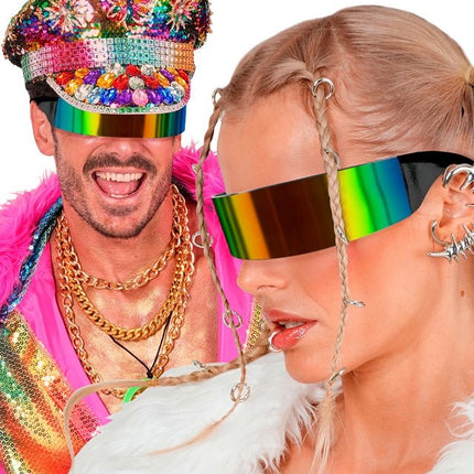 Bril Spiegelglas Regenboog van Widmann koop je bij Partywinkel