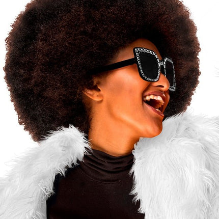 BRIL ZWART MET STRASS van Widmann koop je bij Partywinkel